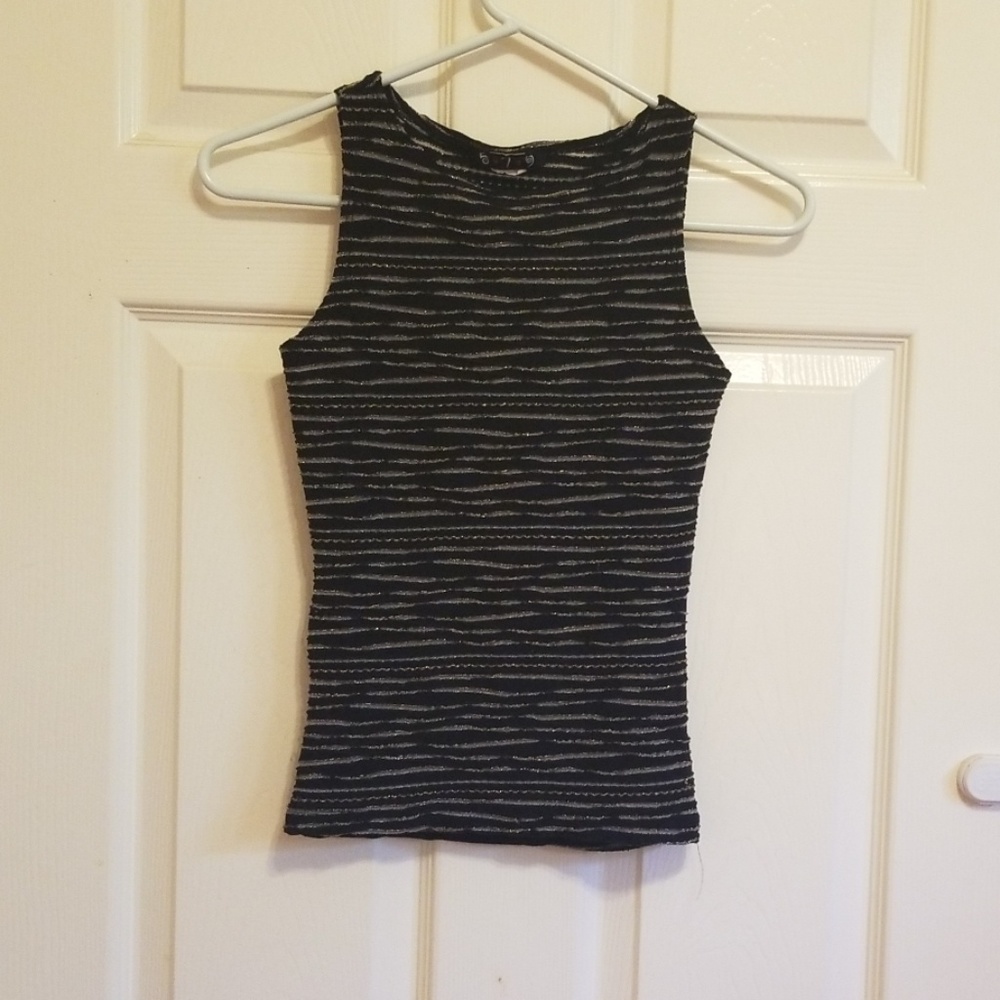2 sparkly semi sheer sleeves tops